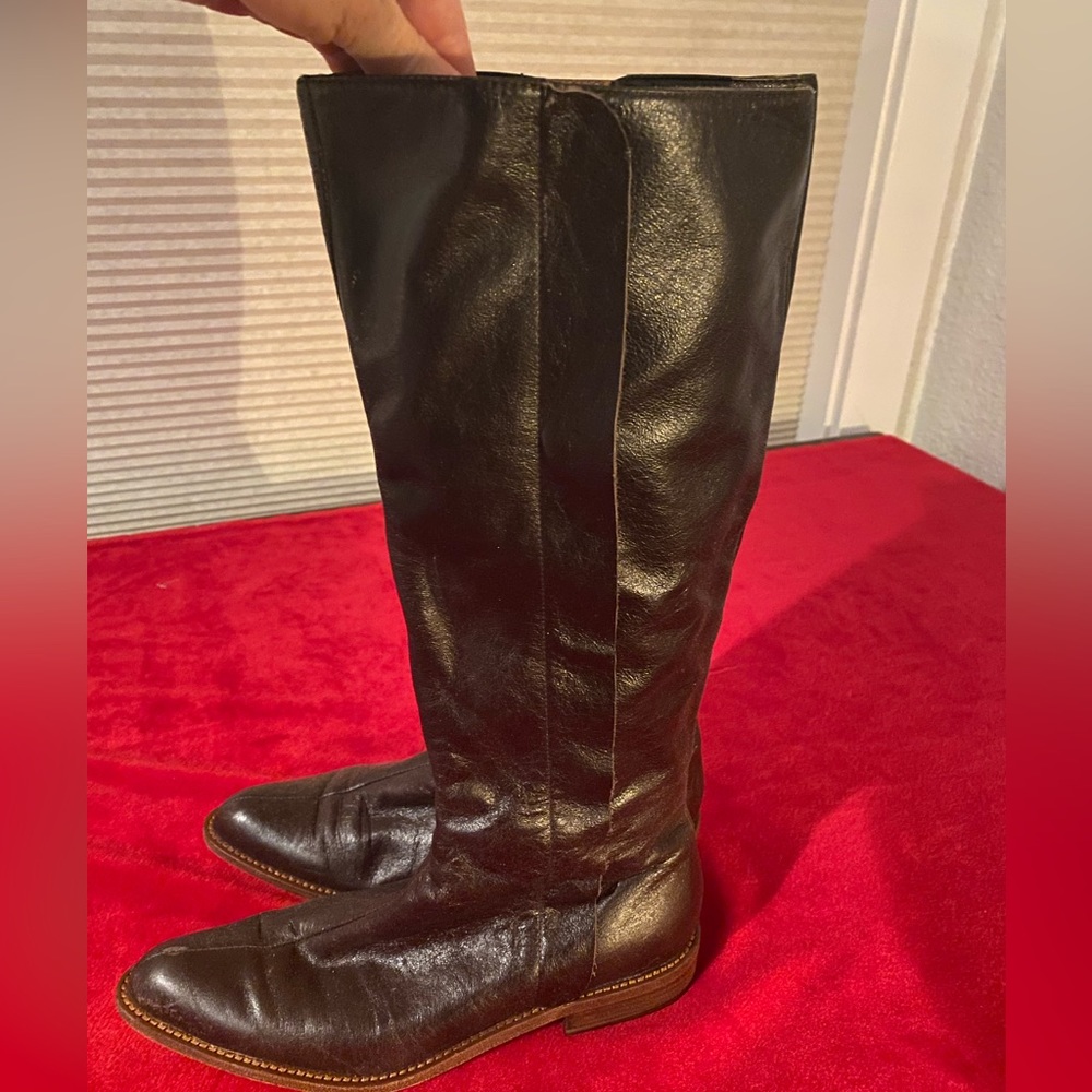 Gee Wawa Anthropology Leather dark brown leather Boot